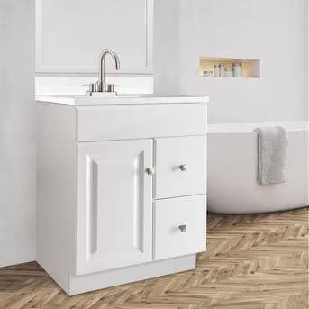 Hardware House 24-2421 White 24x21 Vanity (24 x 21, White Finish)