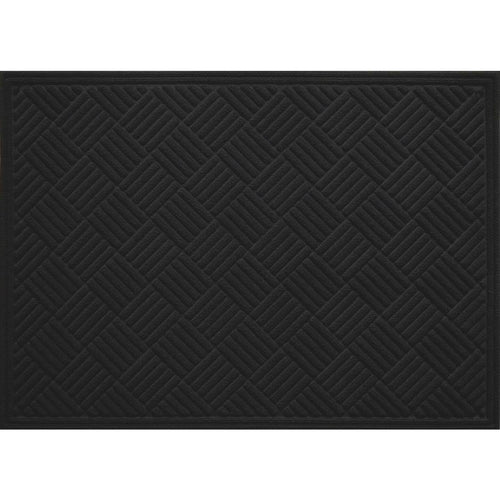 Multy Home Contours 3 Ft. x 4 Ft. Black Carpet Utility Floor Mat, Indoor/Outdoor