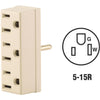 Leviton Ivory 15A 3-Outlet Tap