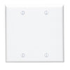 Leviton 2-Gang Standard Thermoset Blank Wall Plate, White