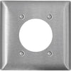 Leviton C-Series 2-Gang Stainless Steel Range/Dryer Wall Plate