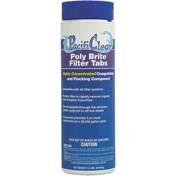 PacifiClear Poly Brite 1.5 Lb. Filter Clarifier Tablet