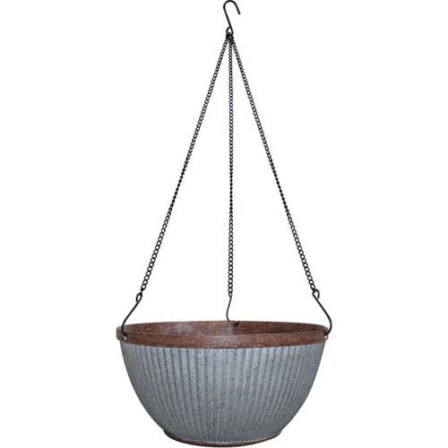 WESTLAKE HANGING BASKET PLANTER (12 INCH, GALVANIZED)