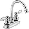 Bathroom Faucet, Hi Arc, Swivel Spout, Chrome Finish, 2-Lever Handles