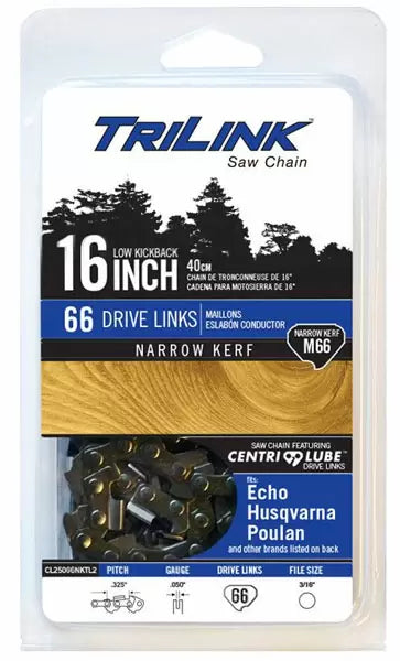 Trilink Saw Chain Narrow Kerf Saw Chain 16 in. - 0.050 in. - 66 Drive Links