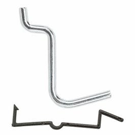 Pegboard Angle Hook, 1/8-In. Rod, Galvanized Steel, 1-In., 8-Pk.