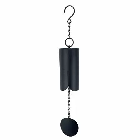 Red Carpet Studios Black Steel Single Wind Chime, 30-Inch, Cow Bell