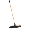 Laitner Brush Company 24 Assembled Outdoor Heavy-Duty Rough Surface Push Broom with Unbreakable Connector