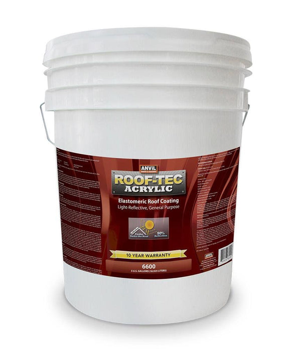 Anvil’s ROOF-TEC Acrylic Elastomeric Roof Coating