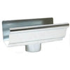 End Piece With Drop For 5-In. Gutter, Mill Finish Galvanized Steel