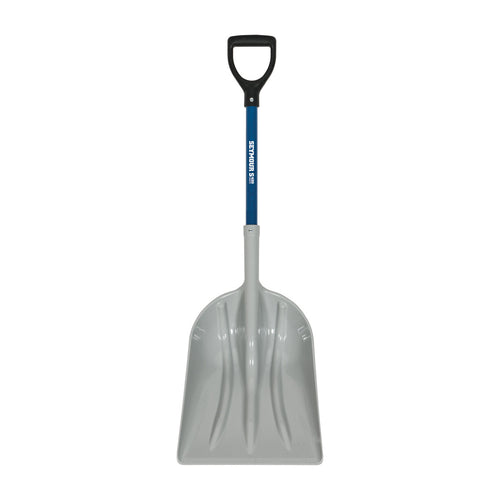 Seymour Midwest #12 Poly Grain Scoop, 27 Blue Fiberglass Handle, Poly D-Grip