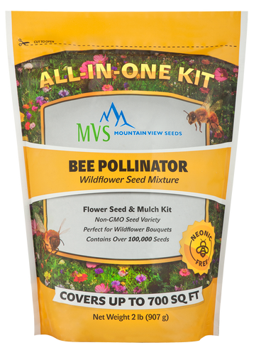 Mountain View Seeds Bee Pollinator Wildflower Seed Mixture