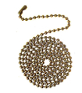 ATRON LA402 Beaded Pull Chain, 12 in L Chain, Brass