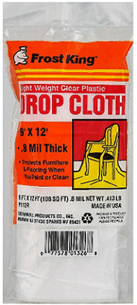 TARP 9X12 4MIL CLEAR POLY W/G