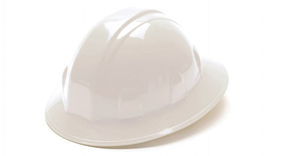 Pyramex Sl Series Full Brim Hard Hat White Full Brim Style 4-Point Ratchet