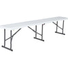 Lifetime 6 Ft. White Granite Fold-In-Half Bench