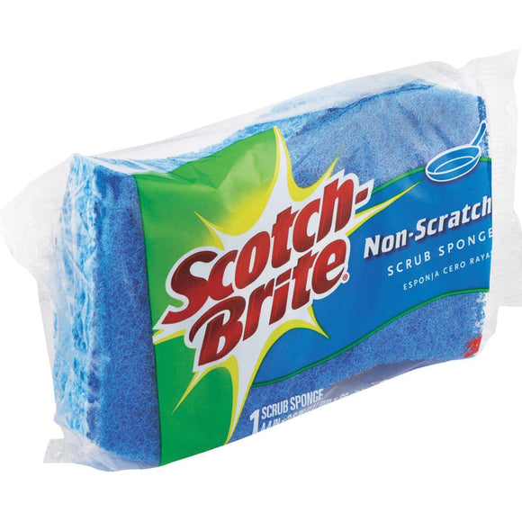 3M Scotch-Brite 4.4 In. x 2.6 In. Blue Scratch Free Scrub Sponge