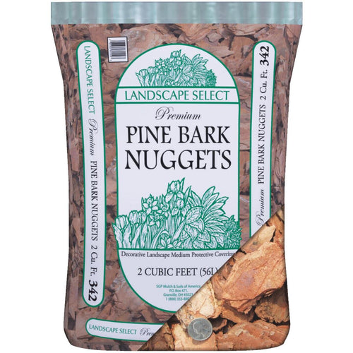 Landscape Select 2 Cu. Ft. Medium Pine Decorative Bark Mulch Nuggets