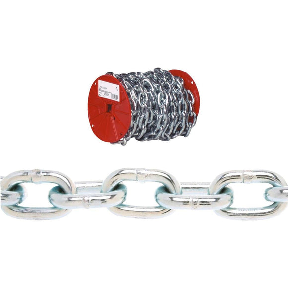 Campbell 1/4 In. 65 Ft. Zinc-Plated Low-Carbon Steel Coil Chain