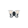 Hardware House 544866 Wall Light Fixture, 2 Light Textured Black