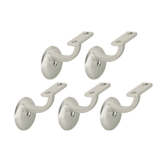 Design House Jumbo Zinc Handrail Bracket in Satin Nickel, 5-Pack