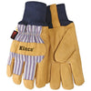 Kinco Lined Suede Pigskin Knit Wrist Glove