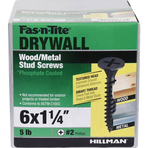 Fas-N-Tite Smart Thread Drywall Screws #6 X 1-1/4